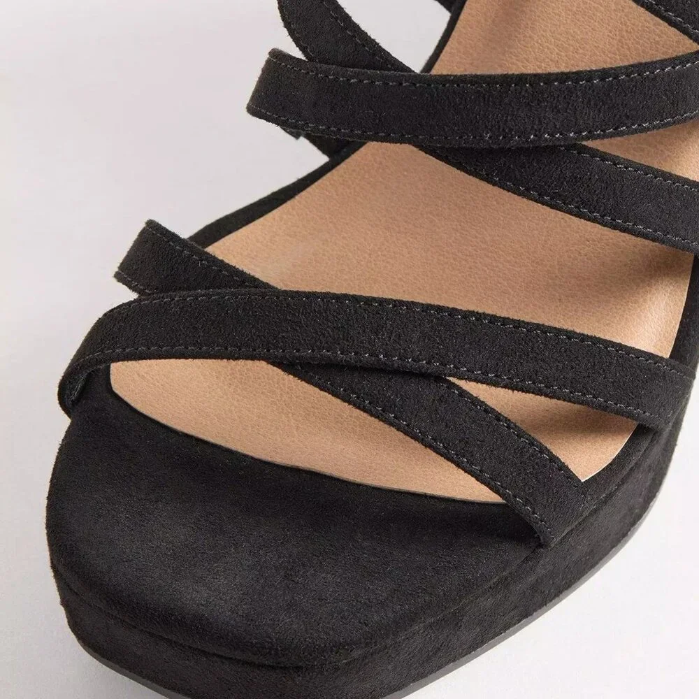 NWT Torrid Strappy Square Toe Wedge